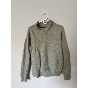 Brandy Melville Natalie 1/4 Zip Sweater Women’s Large Gray Knit Sweater